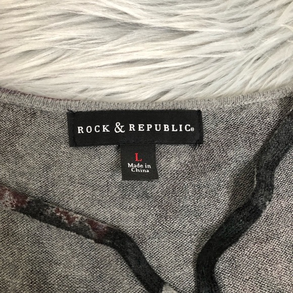 Rock and Republic tye-dye long sleeve web shirt - Picture 3 of 7